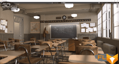  Blender 2.91 classroom (battery) 